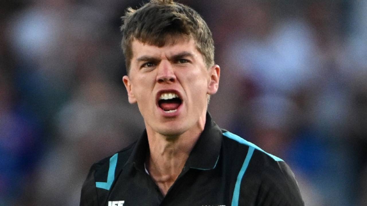 Ben Sears produced a double-strike for New Zealand, New Zealand vs Australia, 2nd T20I, Auckland, February 23, 2024