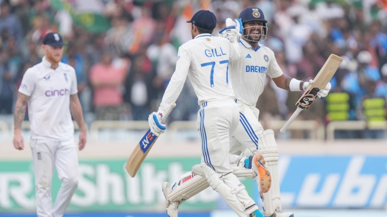 Shubman Gill and Dhruv Jurel celebrate the win, India vs England, 4th Test, Ranchi, 4th day, February 26, 2024