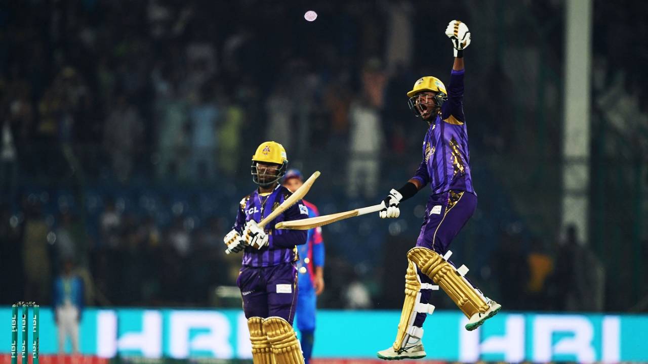 West Indian power: Sherfane Rutherford and Akeal Hosein pulled off a last-ball win