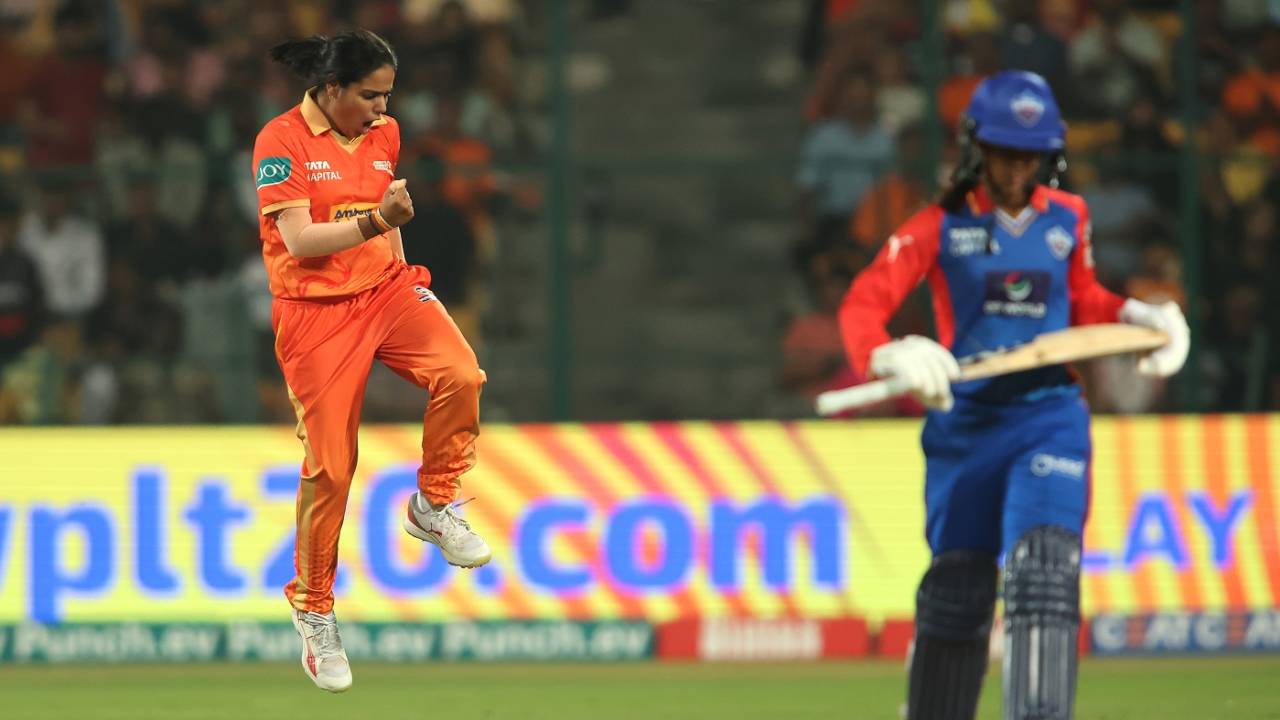 Mannat Kashyap dismissed Jemimah Rodrigues for her maiden WPL wicket, Gujarat Giants vs Delhi Capitals, WPL 2024, Bengaluru, March 3, 2024