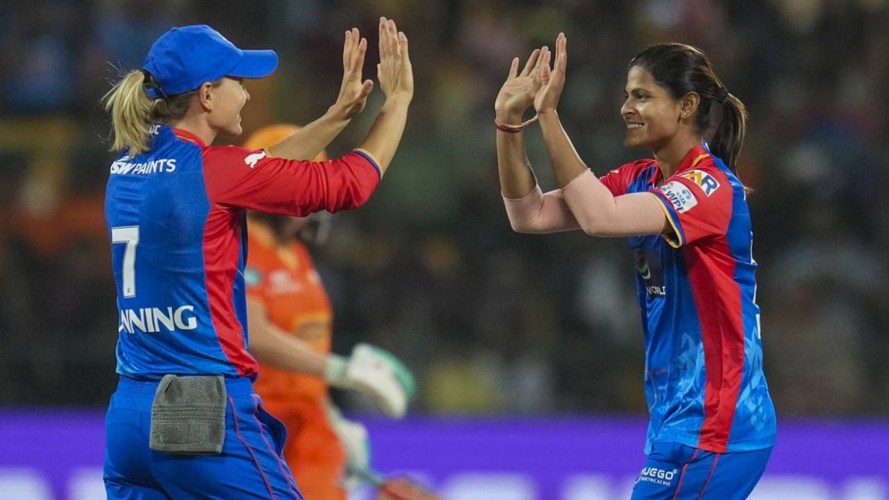 Radha Yadav finished with 3 for 20 in her four overs, Gujarat Giants vs Delhi Capitals, WPL 2024, Bengaluru, March 3, 2024