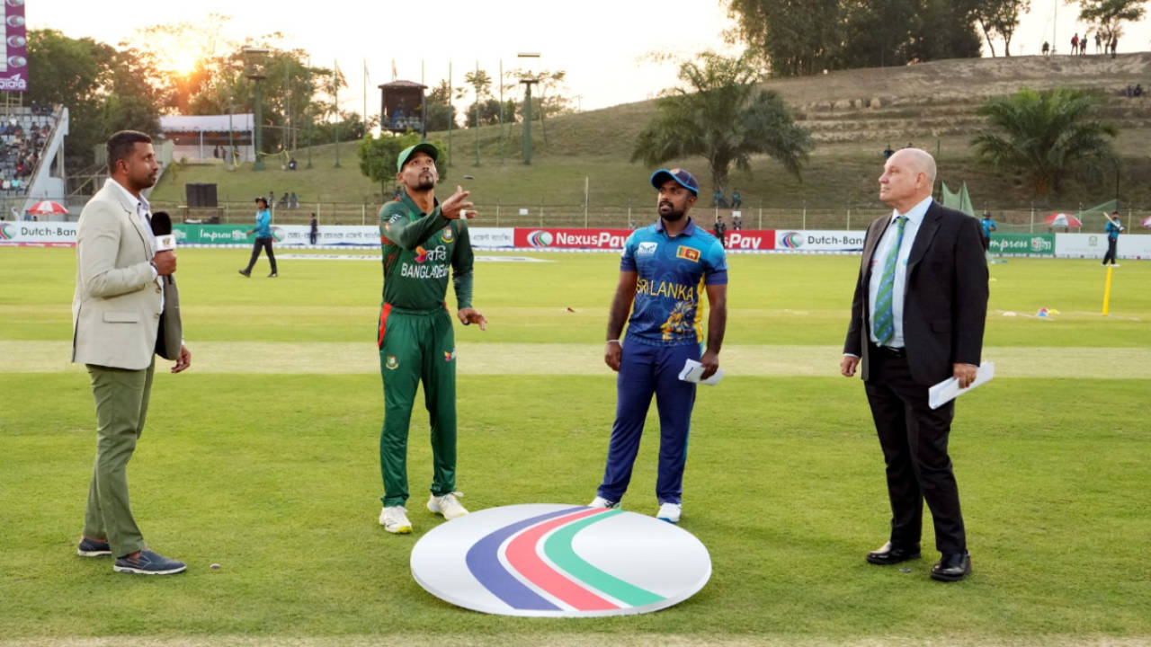 Charith Asalanka stood in as Sri Lanka captain, with Wanindu Hasaranga suspended for disciplinary reasons, Bangladesh vs Sri Lanka, 1st T20I, Sylhet, March 4, 2024