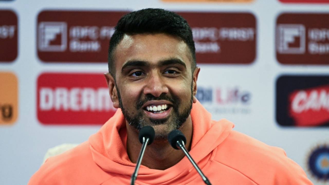 R Ashwin speaks to the media ahead of his 100th Test, Dharamsala, March 5, 2024