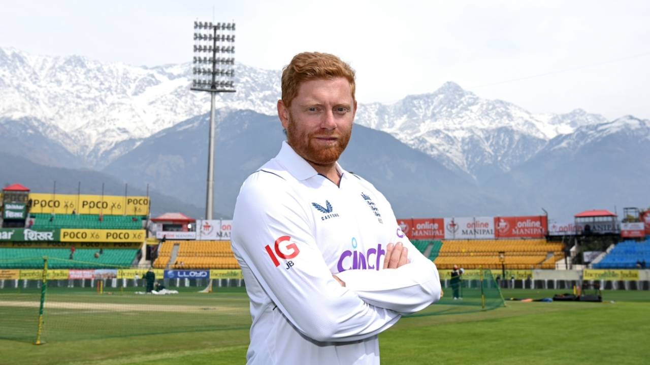 Jonny Bairstow at the venue of his 100th Test, Dharamsala, March 5, 2024