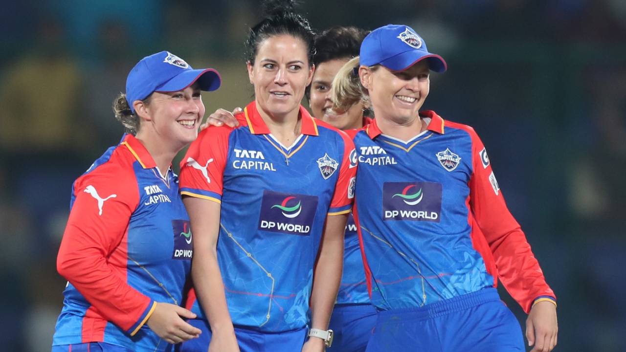Marizanne Kapp struck on her fourth ball of the chase, Delhi Capitals vs Mumbai Indians, WPL 2024, Delhi, March 5, 2024