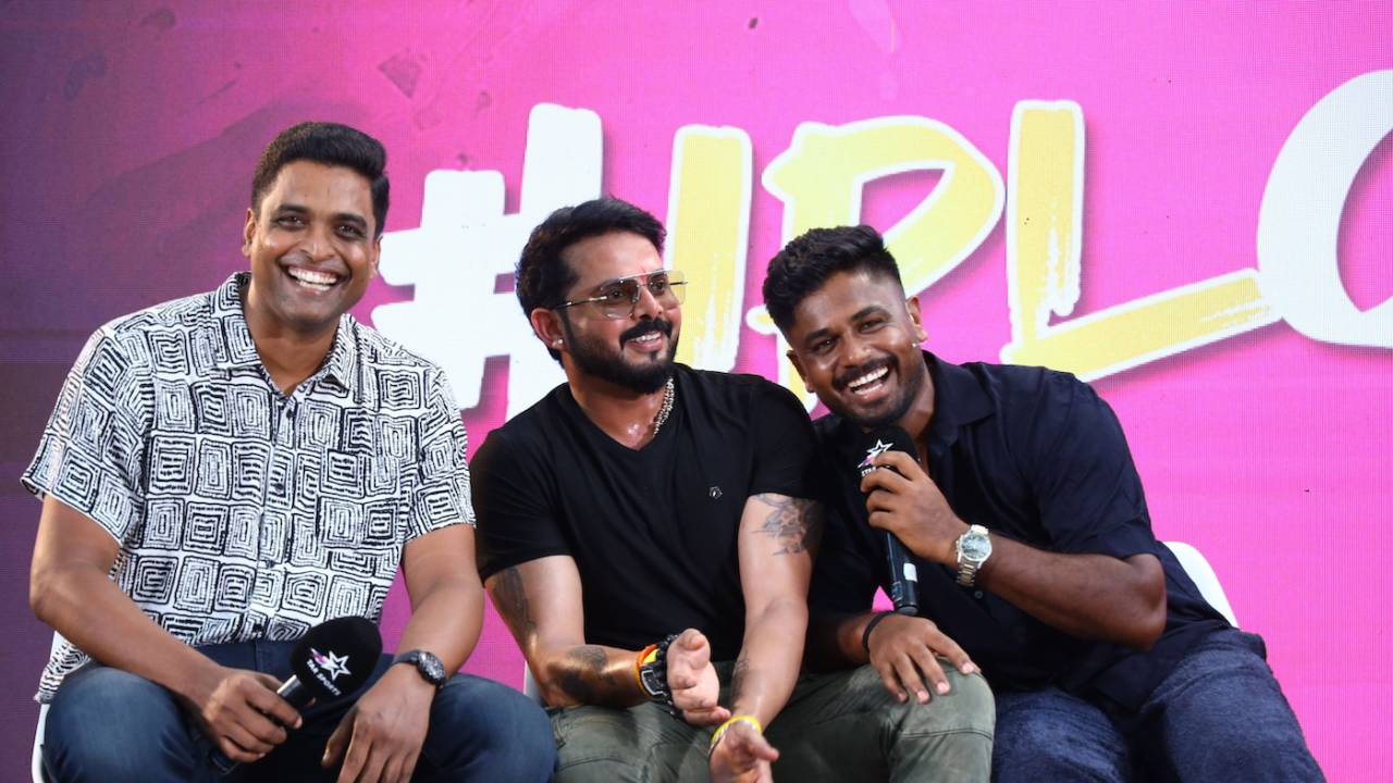 [L to R] Tinu Yohannan, S Sreesanth and Sanju Samson share a laugh