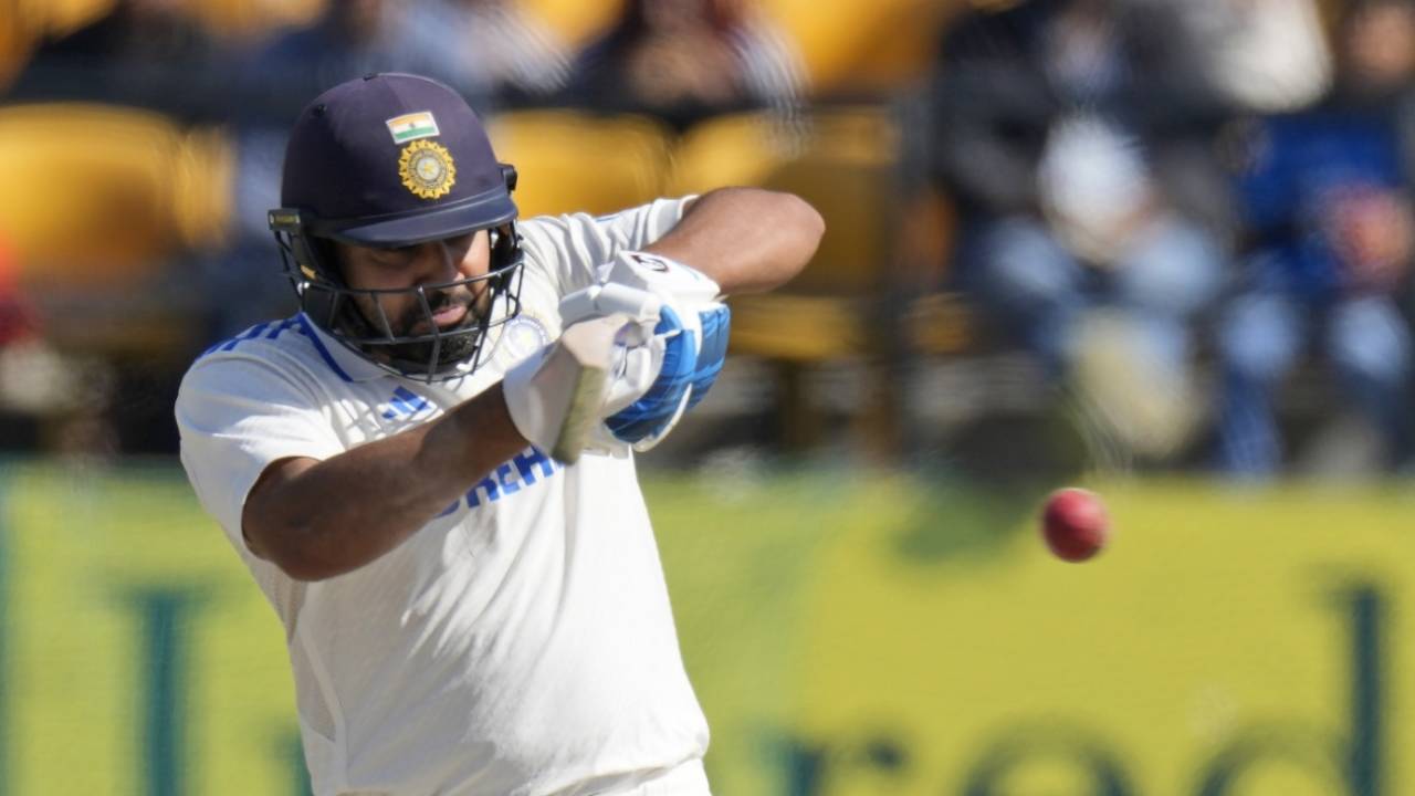 Rohit Sharma unfurls his favourite shot - the pull, India vs England, 5th Test, Dharamsala, 2nd day, March 8, 2024