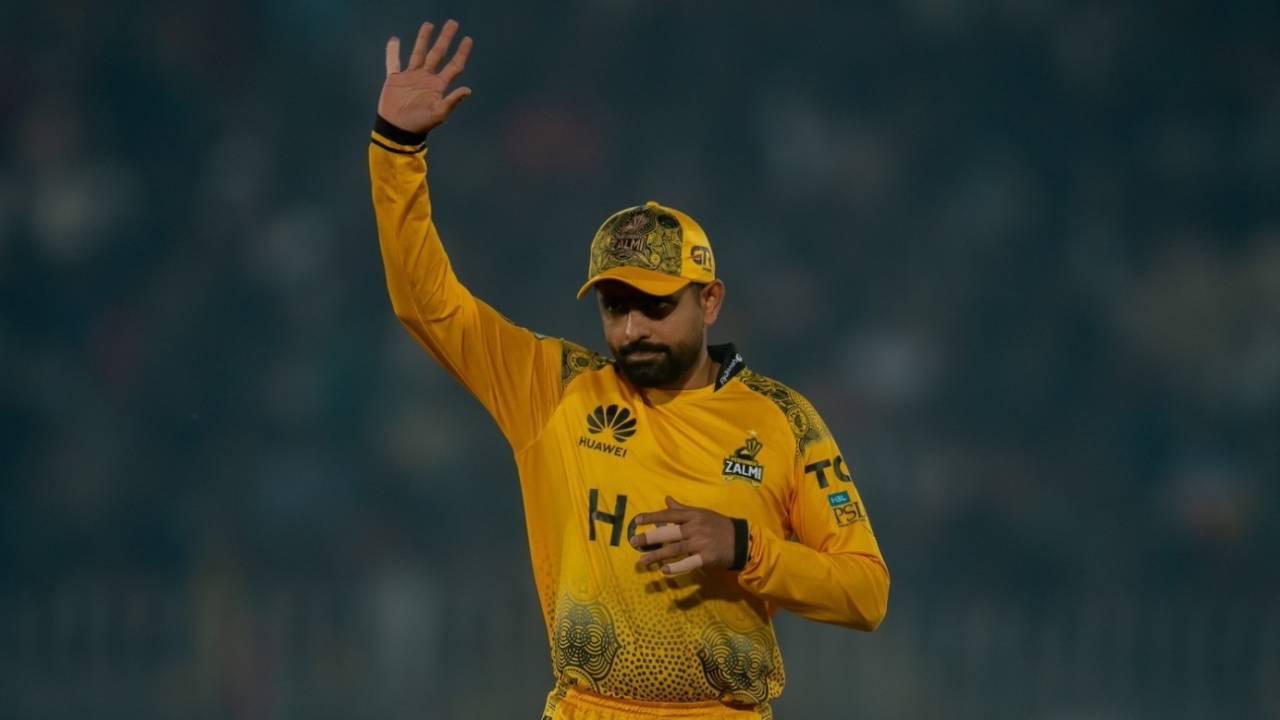 Babar Azam reacts on the field, Peshawar Zalmi vs Quetta Gladiators, PSL, Rawalpindi, March 8, 2024