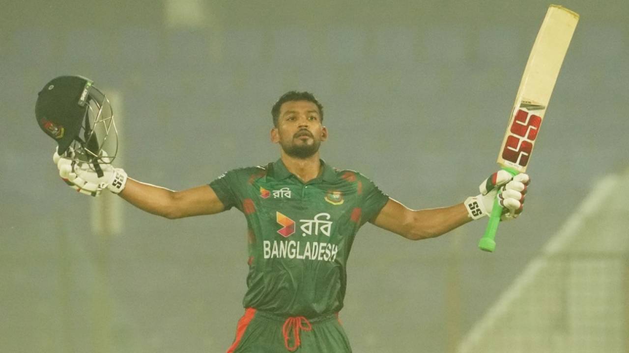Najmul Hossain Shanto recorded his second ODI century to take Bangladesh home&nbsp;&nbsp;&bull;&nbsp;&nbsp;BCB