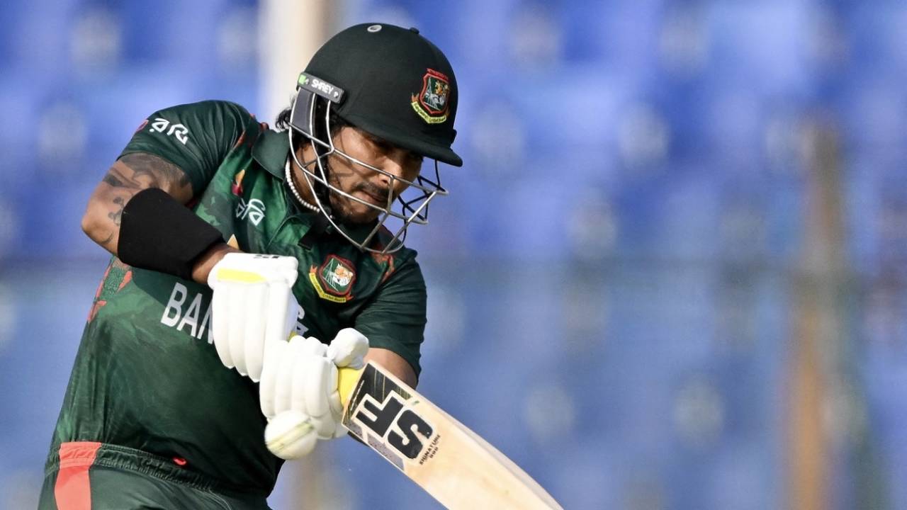 Soumya Sarkar brought up his half-century off 52 balls, Bangladesh vs Sri Lanka, 2nd ODI, Chattogram, March 15, 2024