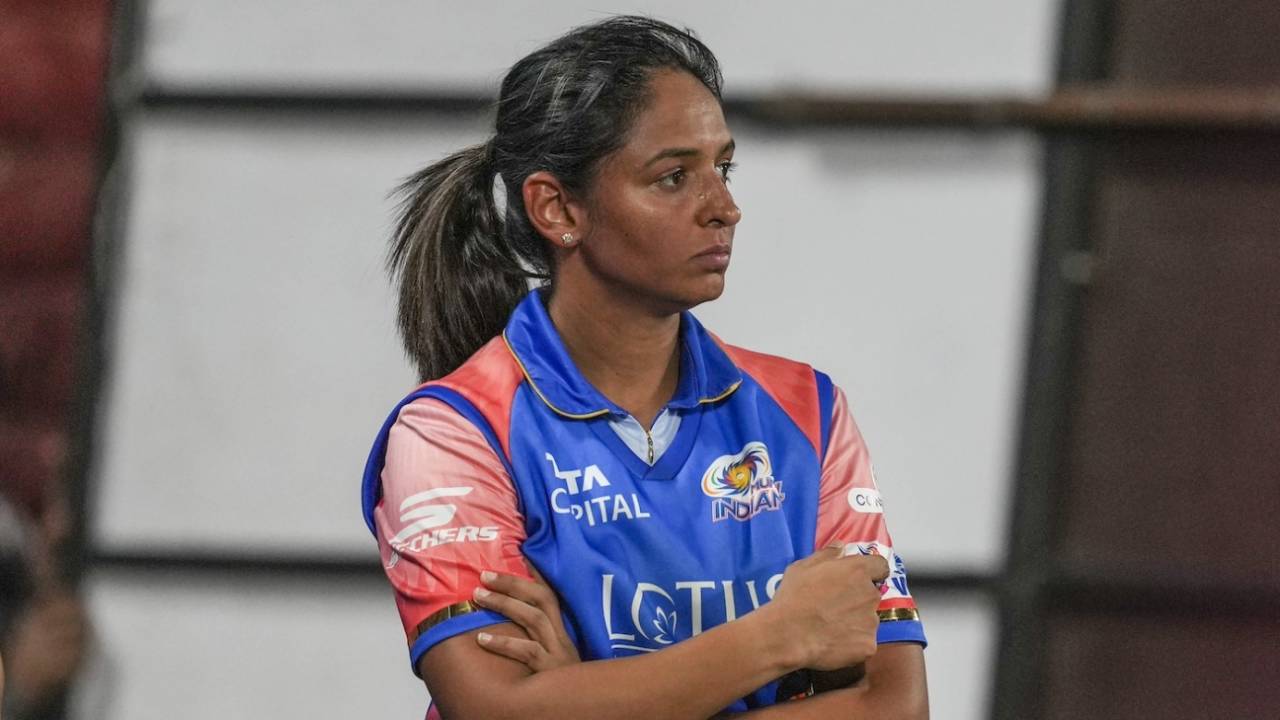 Captain Harmanpreet Kaur wore a dejected look after the loss, Mumbai Indians vs Royal Challengers Bangalore, WPL, Eliminator, Delhi, March 15, 2024 