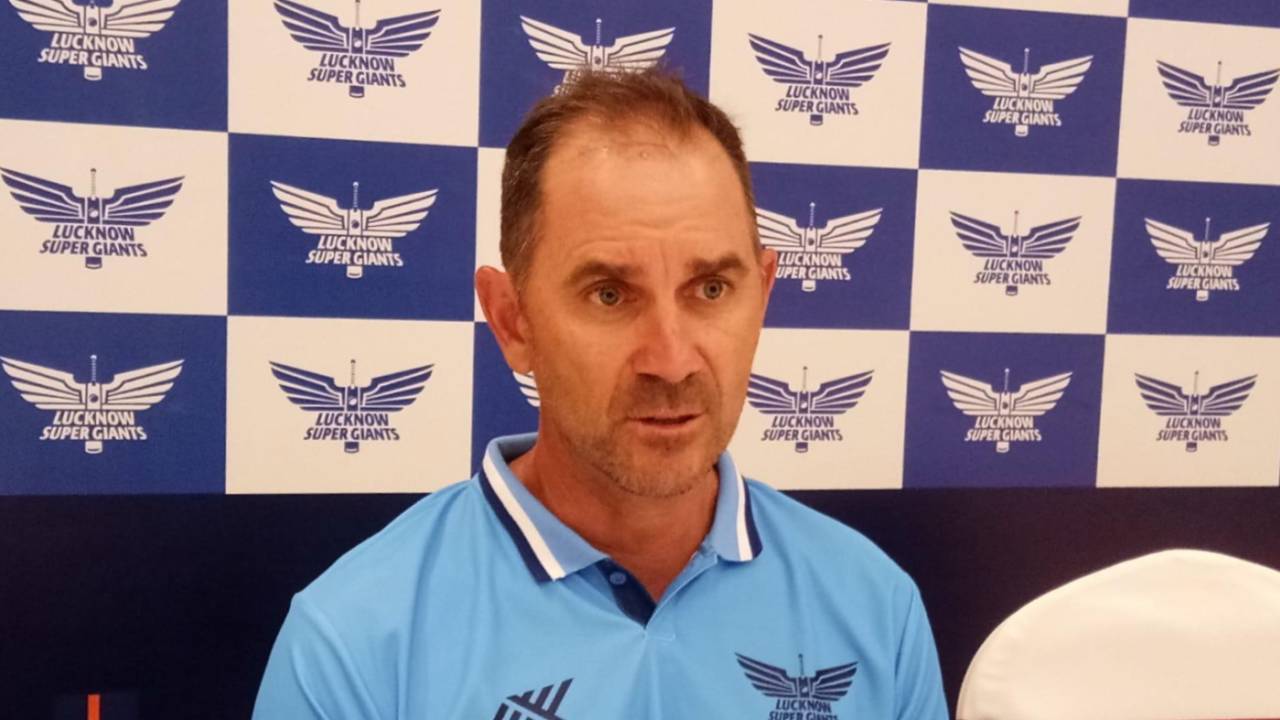 Head coach Justin Langer at a Lucknow Super Giants pre-season press conference
