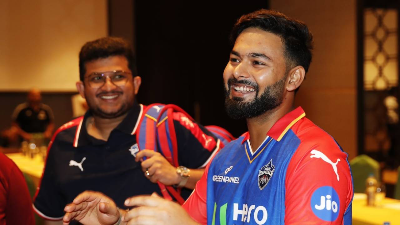 Rishabh Pant has a laugh at an IPL captain's event in Chennai, March 21, 2024