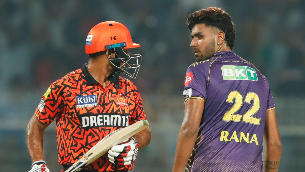 Harshit Rana dismissed Mayank Agarwal and then gave him a sendoff, Kolkata Knight Riders vs Sunrisers Hyderabad, IPL 2024, Kolkata, March 23, 2024