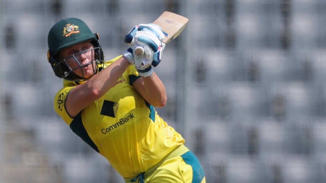 Alyssa Healy hit nine fours (and a six) in her unbeaten half-century, Bangladesh vs Australia, 1st T20I, Dhaka, March 31, 2024