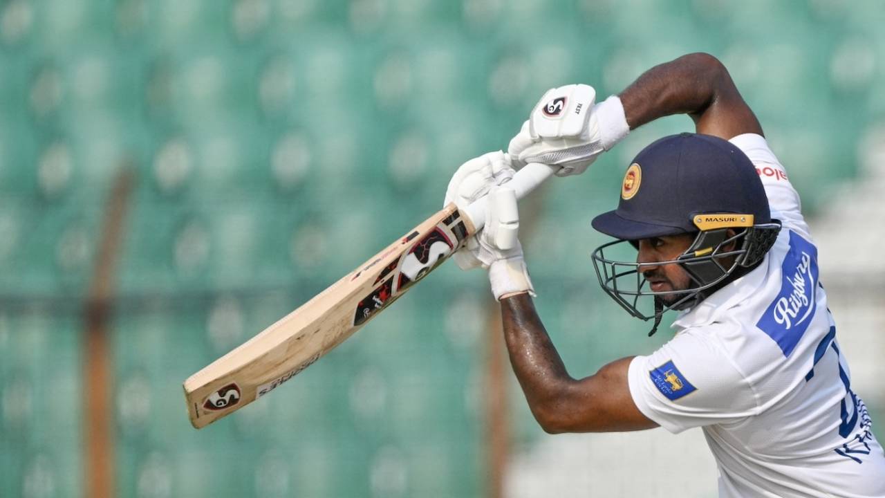 Kamindu Mendis was one of six Sri Lanka batters to get to the half-century mark&nbsp;&nbsp;&bull;&nbsp;&nbsp;AFP/Getty Images