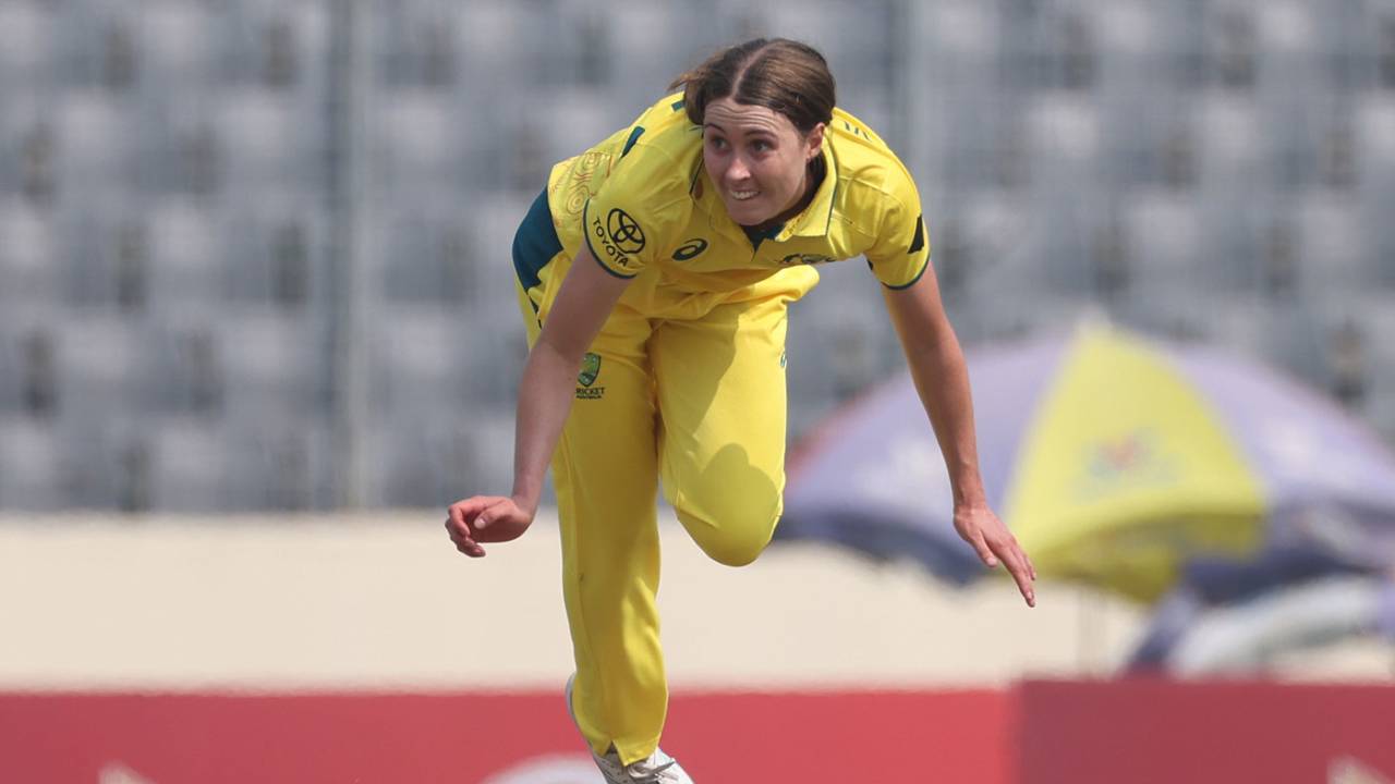 Tayla Vlaeminck made a mark on her return to Australia duty, Bangladesh vs Australia, 3rd T20I, Mirpur, April 4, 2024