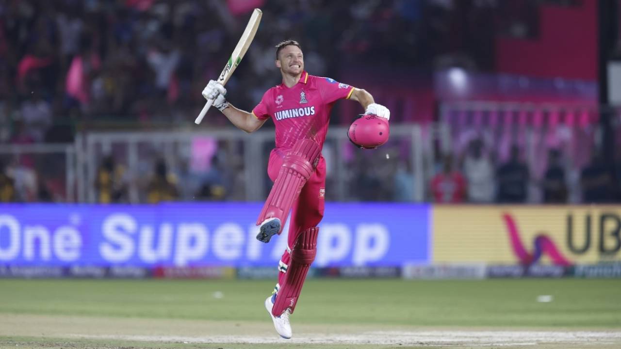 Jos Buttler marked his 100th IPL appearance with a sixth hundred, Rajasthan Royals vs Royal Challengers Bengaluru, IPL 2024, Jaipur, April 6, 2024