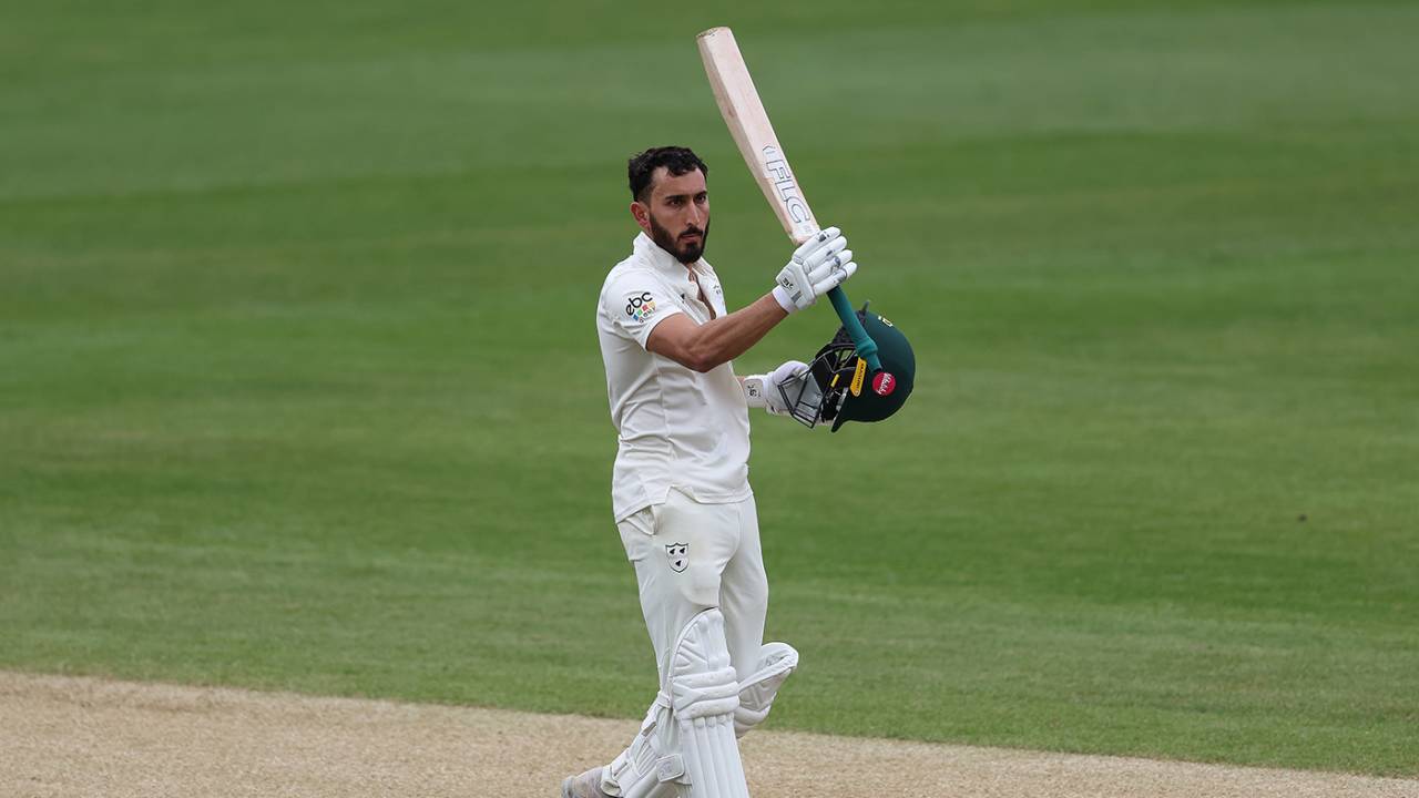 Kashif Ali scored his second century of the match, Warwickshire vs Worcestershire, County Championship, Division One, Edgbaston, April 7, 2024