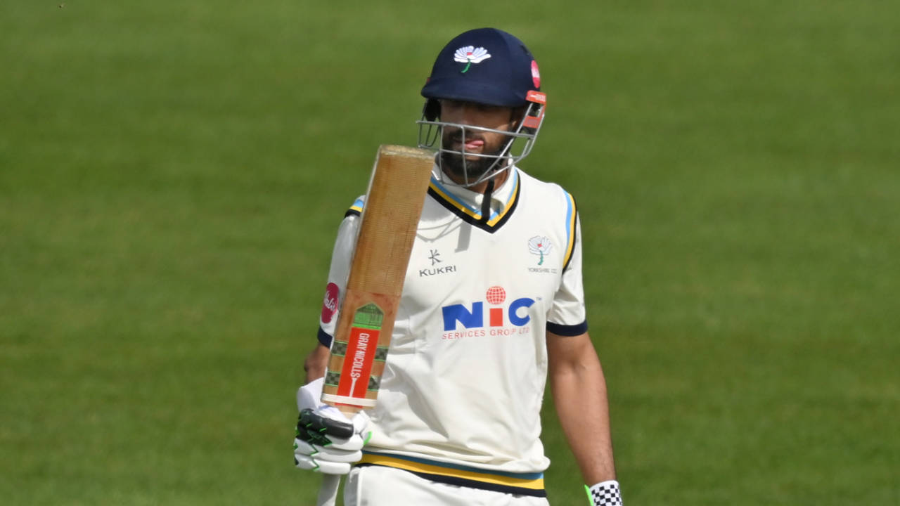 Shan Masood held Yorkshire's batting together on the first day at Bristol, Gloucestershire vs Yorkshire, VItality County Championship, Division Two, April 12, 2024