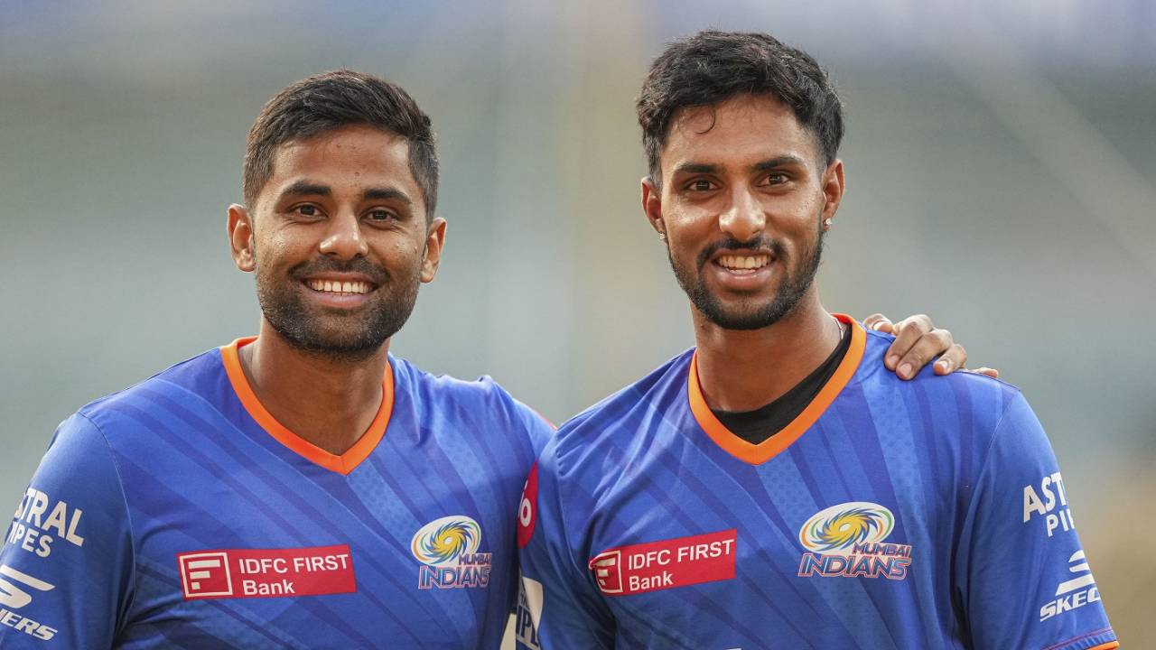 Suryakumar Yadav and Tilak Varma are all smiles at a training session