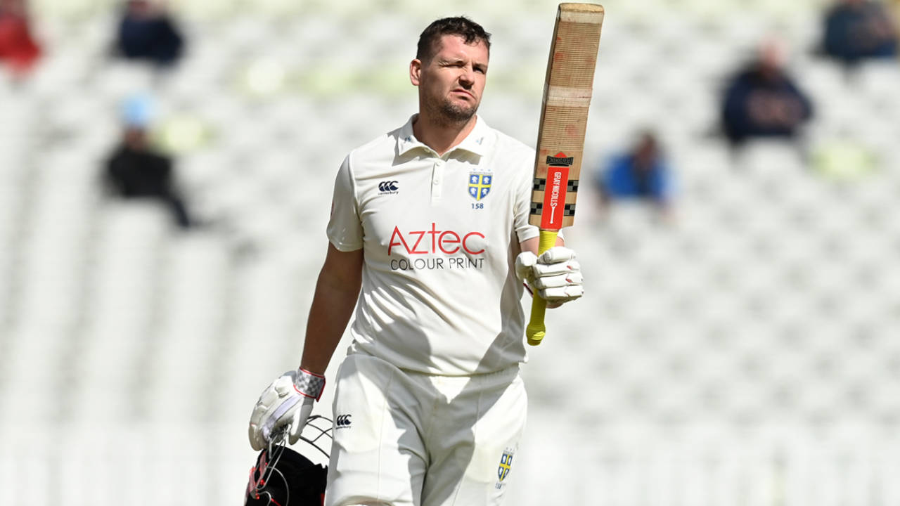 Alex Lees' hundred underpinned the reply, Warwickshire vs Durham, County Championship, Division One, Edgbaston, April 14, 2024