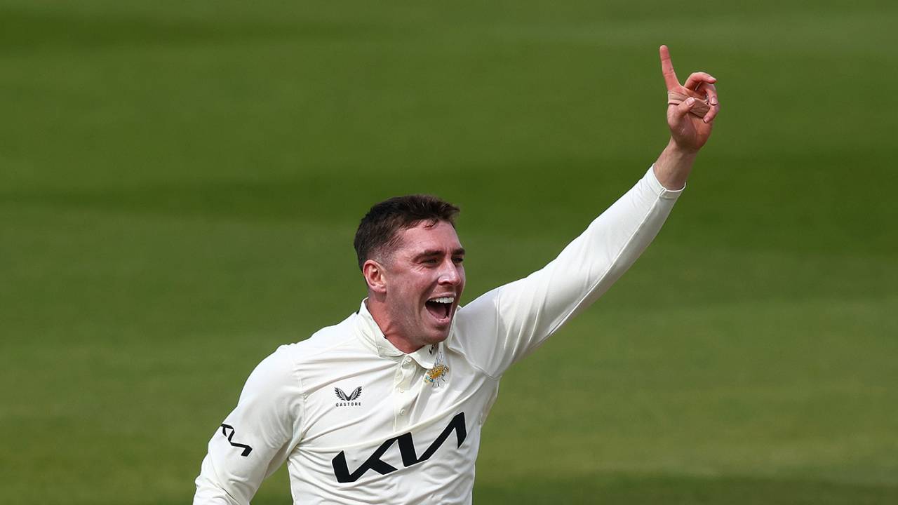 Dan Lawrence struck twice with the new ball, Surrey vs Somerset, County Championship, Division One, The Oval, April 14, 2024