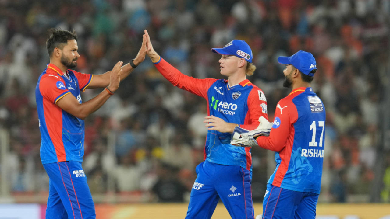Mukesh Kumar was the most effective of the Delhi Capitals bowlers with figures of 2.3-0-14-3&nbsp;&nbsp;&bull;&nbsp;&nbsp;BCCI
