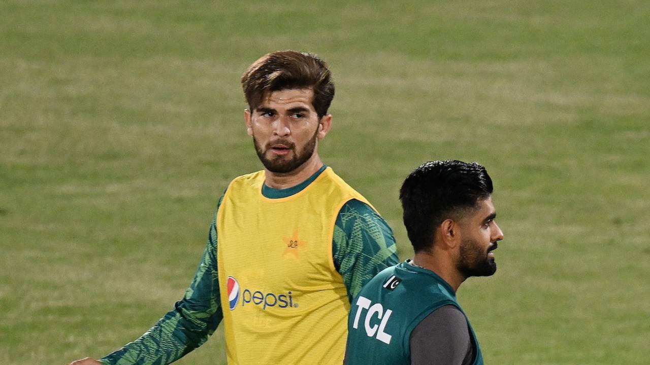 Shaheen Afridi and Babar Azam at training ahead of Pakistan's T20I series against New Zealand