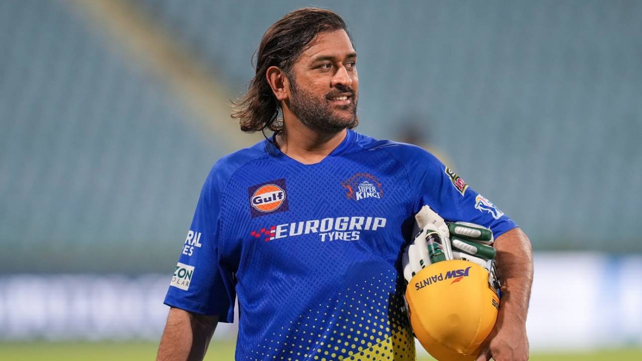 MS Dhoni at a training session, Lucknow, April 19, 2024