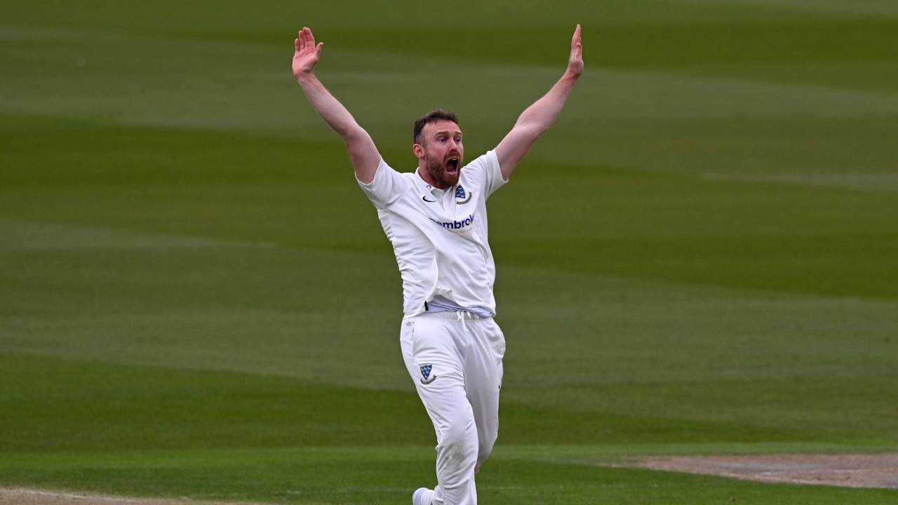 Danny Lamb struck twice in his opening spell, Sussex vs Gloucestershire, County Championship, Division Two, Hove, April 19, 2024