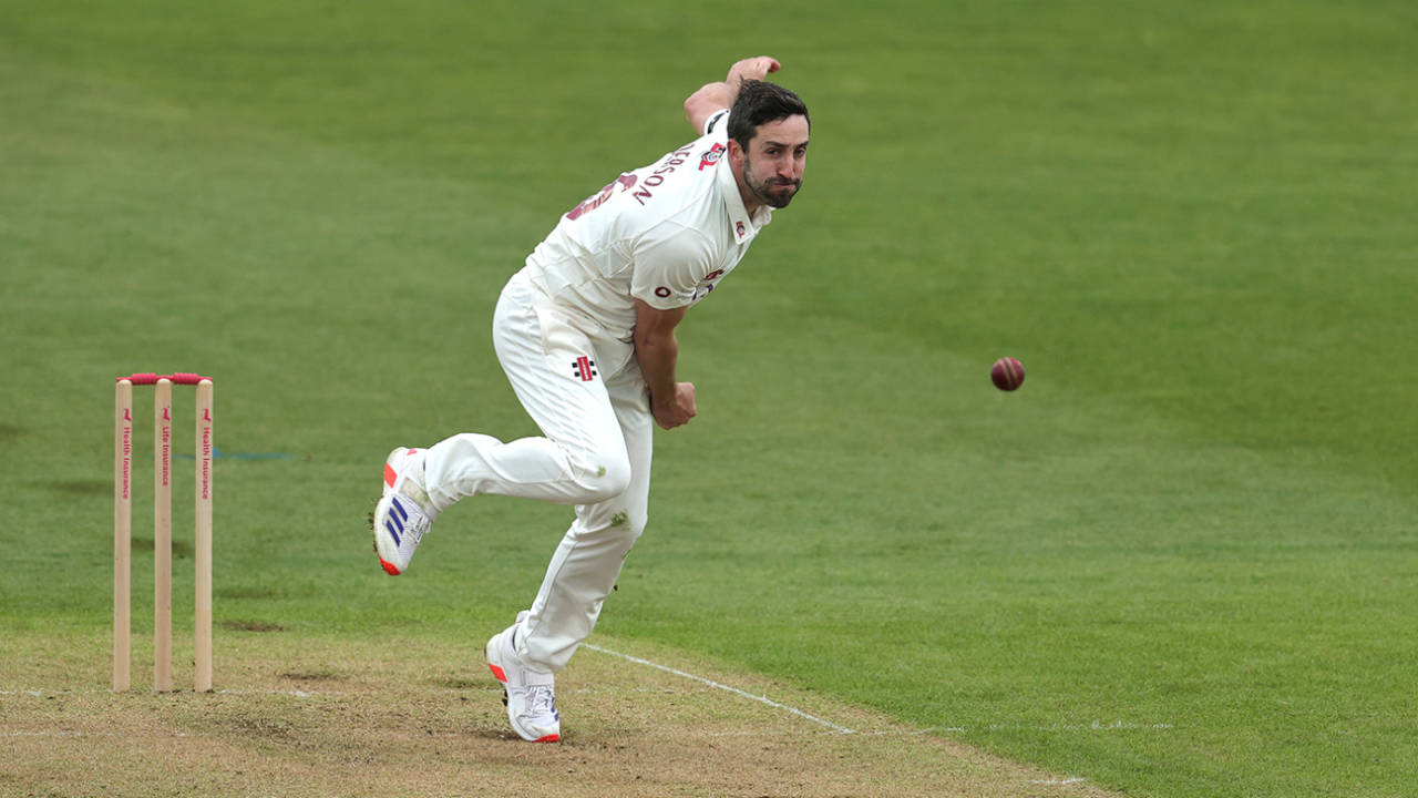 Ben Sanderson led Northamptonshire's charge with three wickets , Northamptonshire vs Glamorgan, County Championship, Division Two, Wantage Road, April 19, 2024