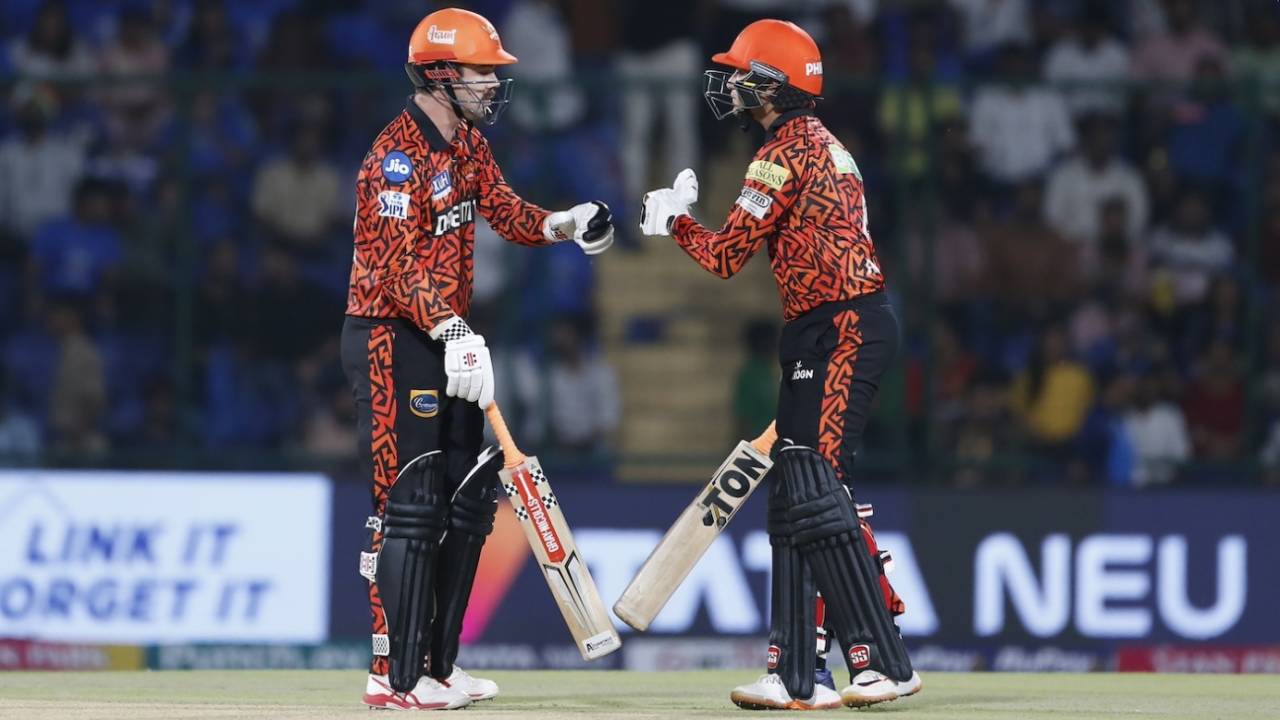 Travis Head and Abhishek Sharma put on a blazing show in the powerplay, Delhi Capitals vs Sunrisers Hyderabad, IPL 2024, Delhi, April 20, 2024