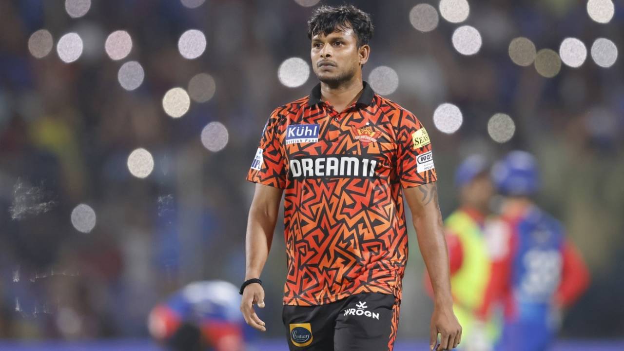 T Natarajan impressed with his pace variations and length in a high-scoring fixture, Delhi Capitals vs Sunrisers Hyderabad, IPL 2024, Delhi, April 20, 2024