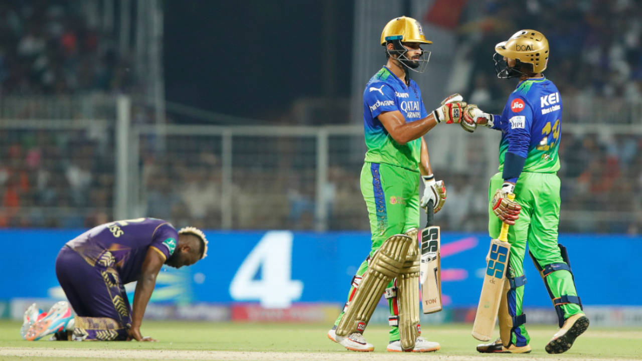 Suyash Prabhudessai and Dinesh Karthik steadied RCB after a wobble, Kolkata Knight Riders vs Royal Challengers Bengaluru, IPL 2024, Kolkata, April 21, 2024