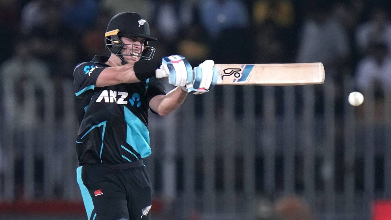 Mark Chapman hammered an unbeaten 87 off 42 balls to help New Zealand make it 1-1, Pakistan vs New Zealand, 3rd T20I, Rawalpindi, April 21, 2024