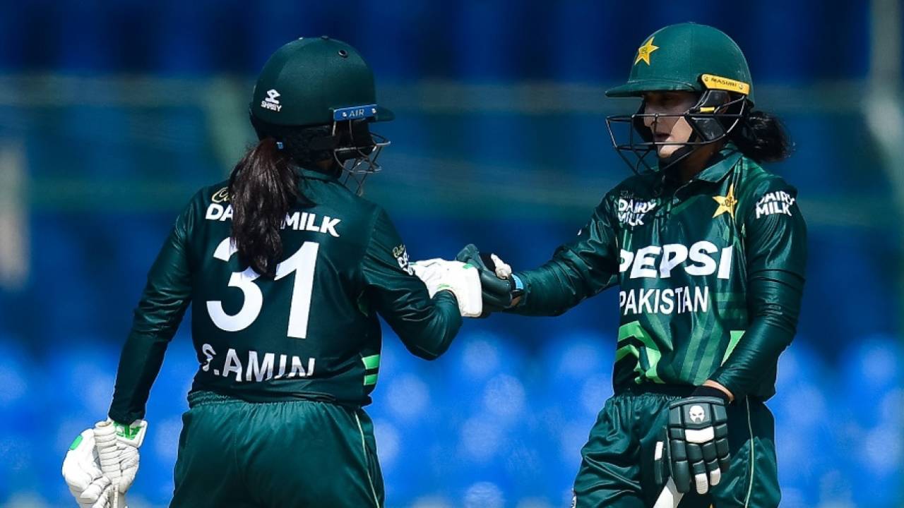Sidra Ameen and Bismah Maroof put up an 80-run second-wicket stand, Pakistan vs West Indies, 2nd women's ODI, Karachi, April 21, 2024