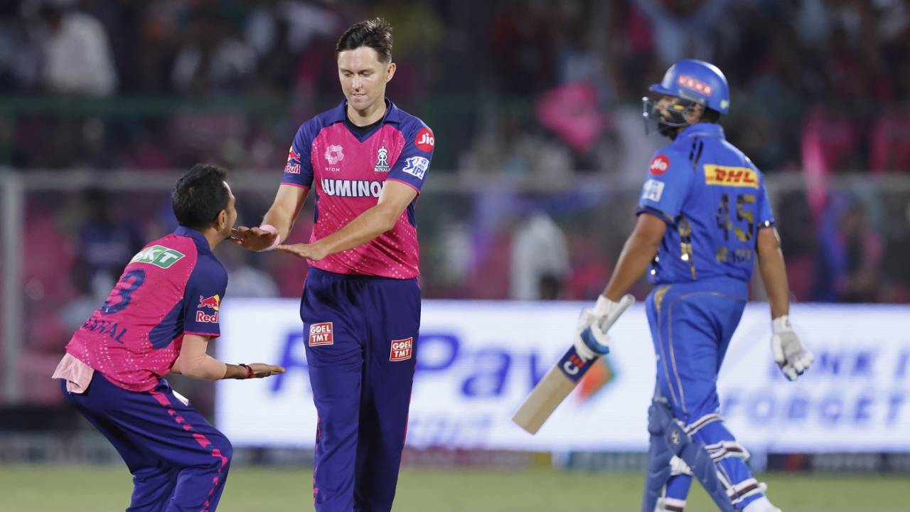 Trent Boult struck in his first over to dismiss Rohit Sharma