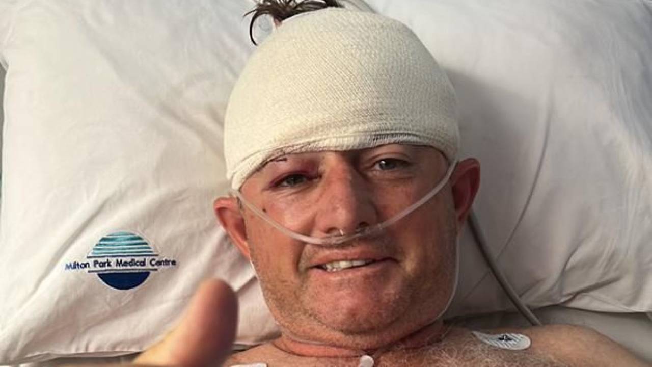 Guy Whittall after his surgery&nbsp;&nbsp;&bull;&nbsp;&nbsp;Guy Whittall