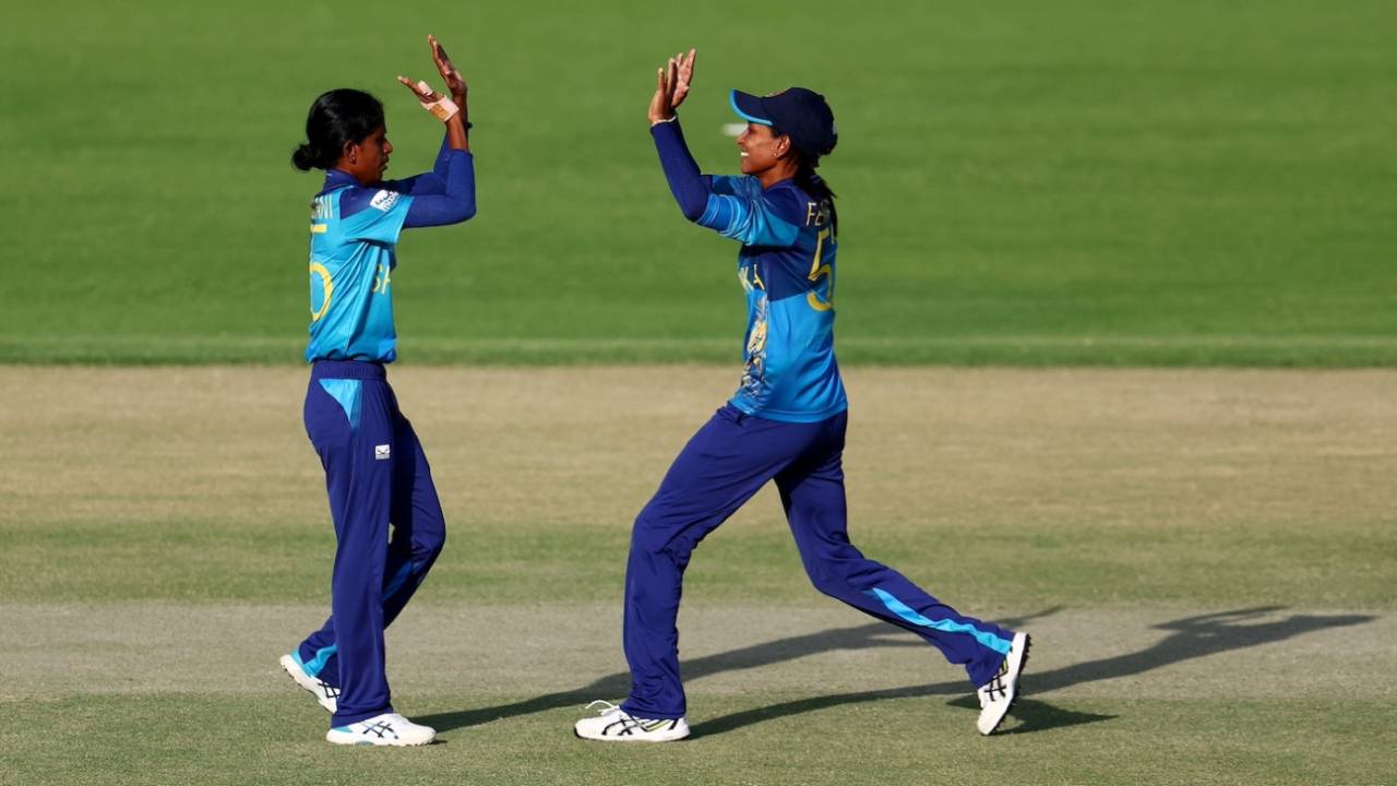 Udeshika Prabodhani and Inoshi Priyadharshani combined for five wickets, Sri Lanka vs Thailand, Women's T20 World Cup Qualifier, Group A, Tolerance Oval, April 25, 2024
