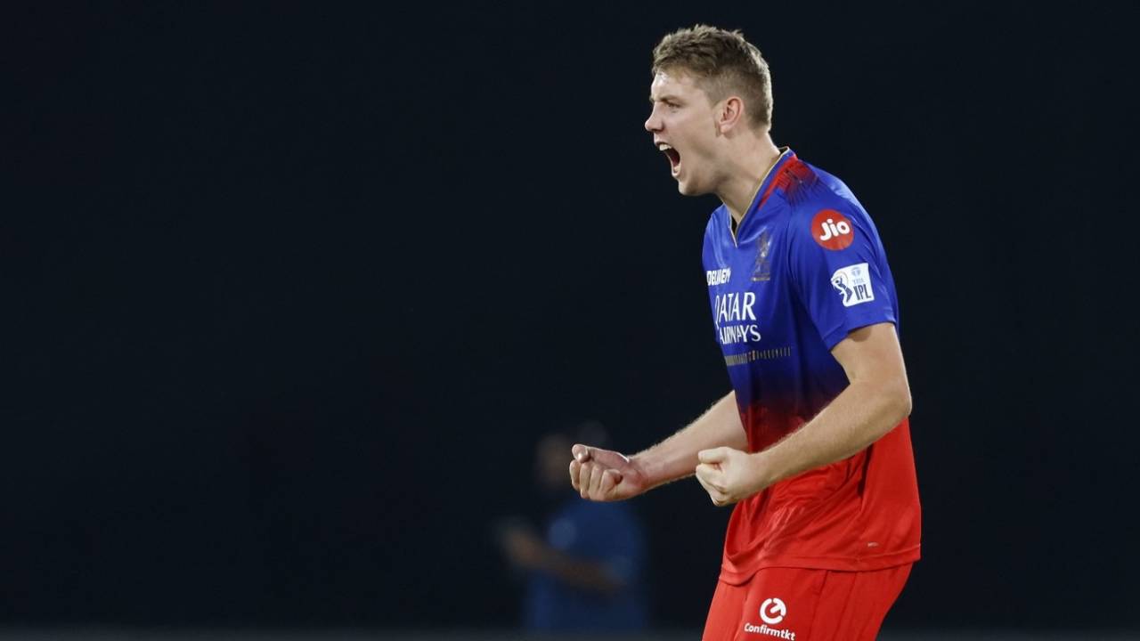 Cameron Green exults after dismissing Pat Cummins, Sunrisers Hyderabad vs Royal Challengers Bengaluru, IPL 2024, Hyderabad, April 25, 2024