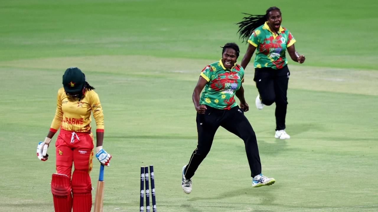 Rachel Andrew is picked up 2 for 10, Zimbabwe vs Vanuatu, Women's T20 World Cup Qualifier, Group B, Abu Dhabi, April 25, 2024