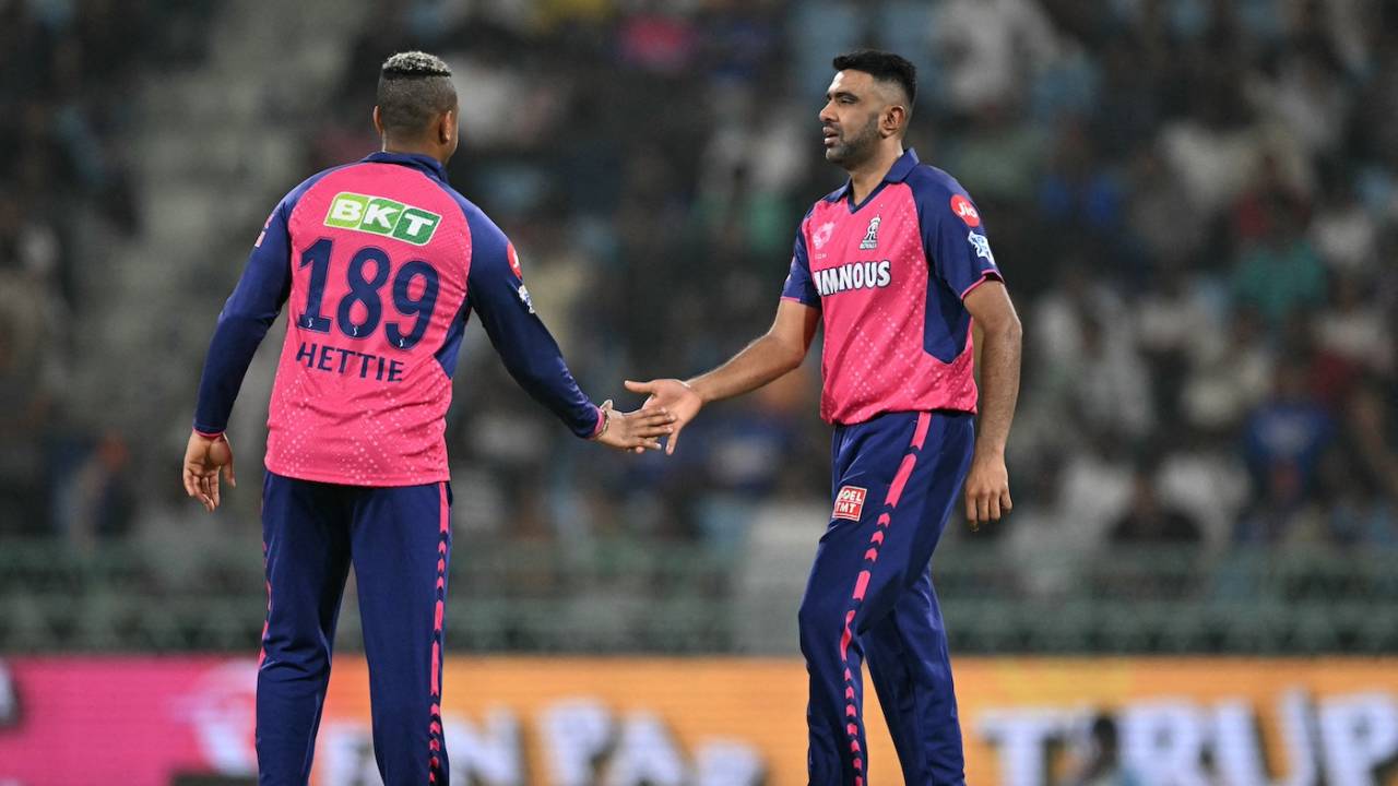 R Ashwin finally took his second wicket of the season, in his eighth game