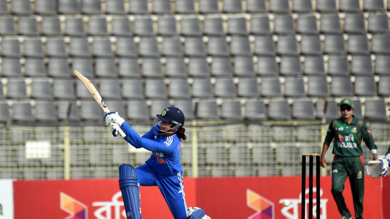 Yastika Bhatia top scored for India with 36, Bangladesh vs India, 1st women's T20I. Sylhet, April 28, 2024