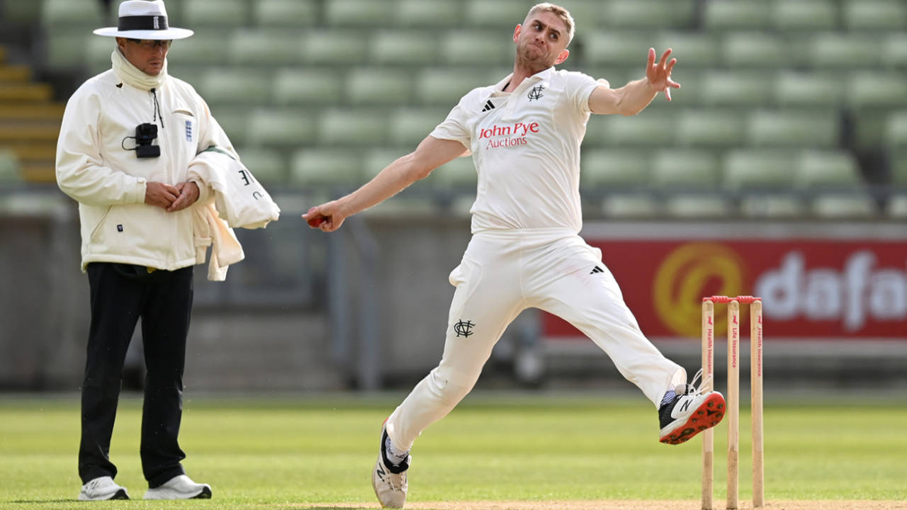 Olly Stone was in action against his former club, Warwickshire vs Nottinghamshire, County Championship, Division One, Birmingham, April 28, 2024