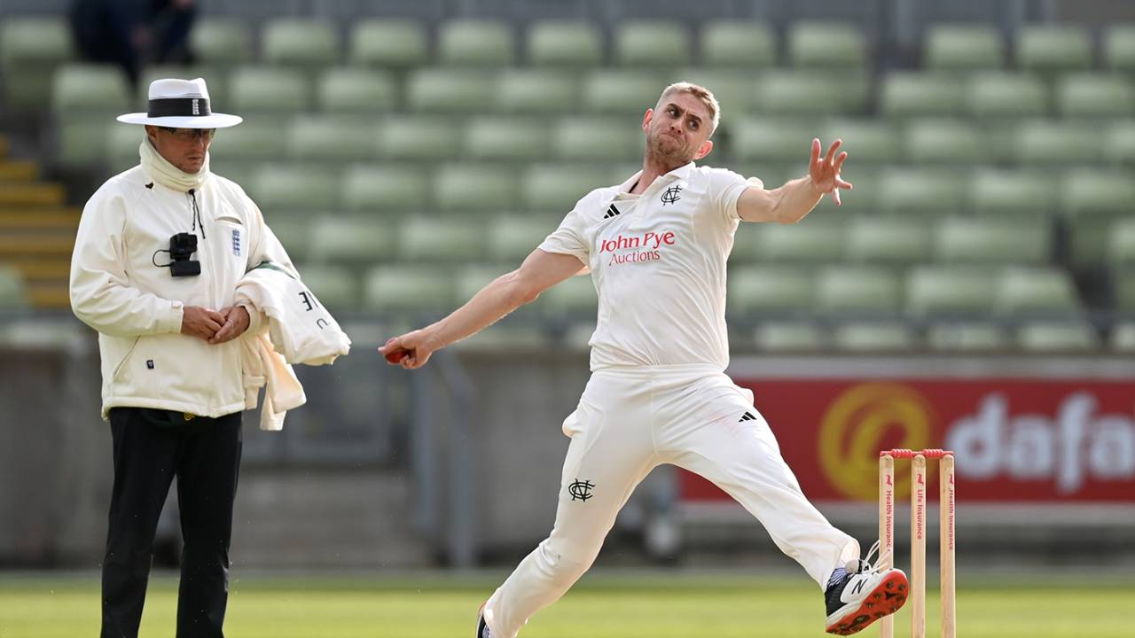 Olly Stone was in action against his former club, Warwickshire vs Nottinghamshire, County Championship, Division One, Birmingham, April 28, 2024