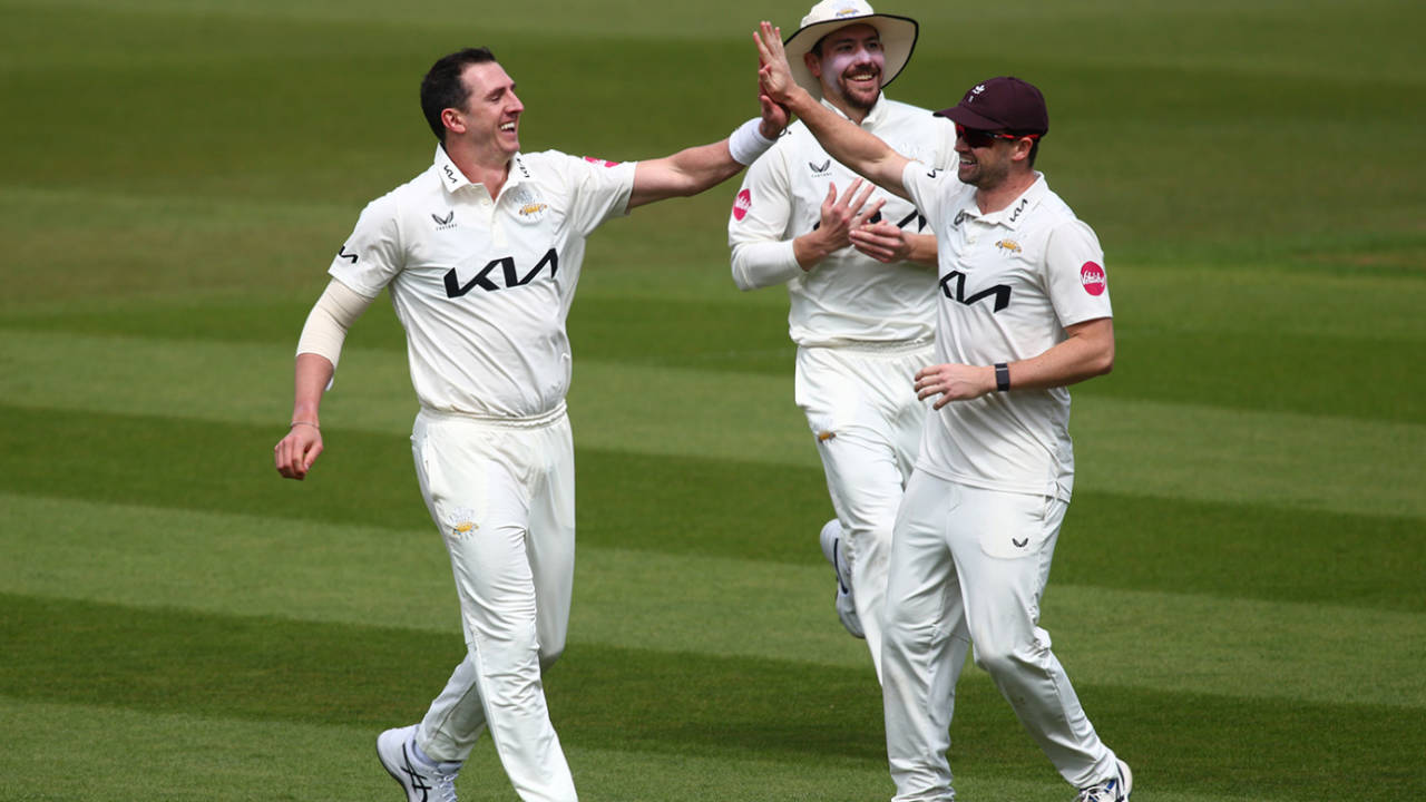 Dan Worrall claimed eight wickets in the match&nbsp;&nbsp;&bull;&nbsp;&nbsp;Getty Images for Surrey CCC