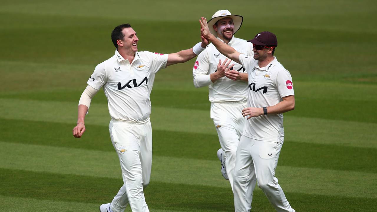 Dan Worrall helped skittle the visitors, Surrey vs Hampshire, County Championship, Division One, Kia Oval, April 26, 2024