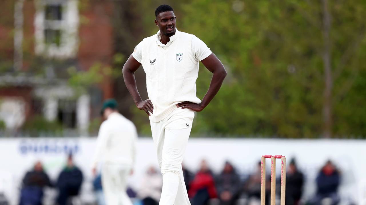 Jason Holder claimed a three-wicket haul on day one