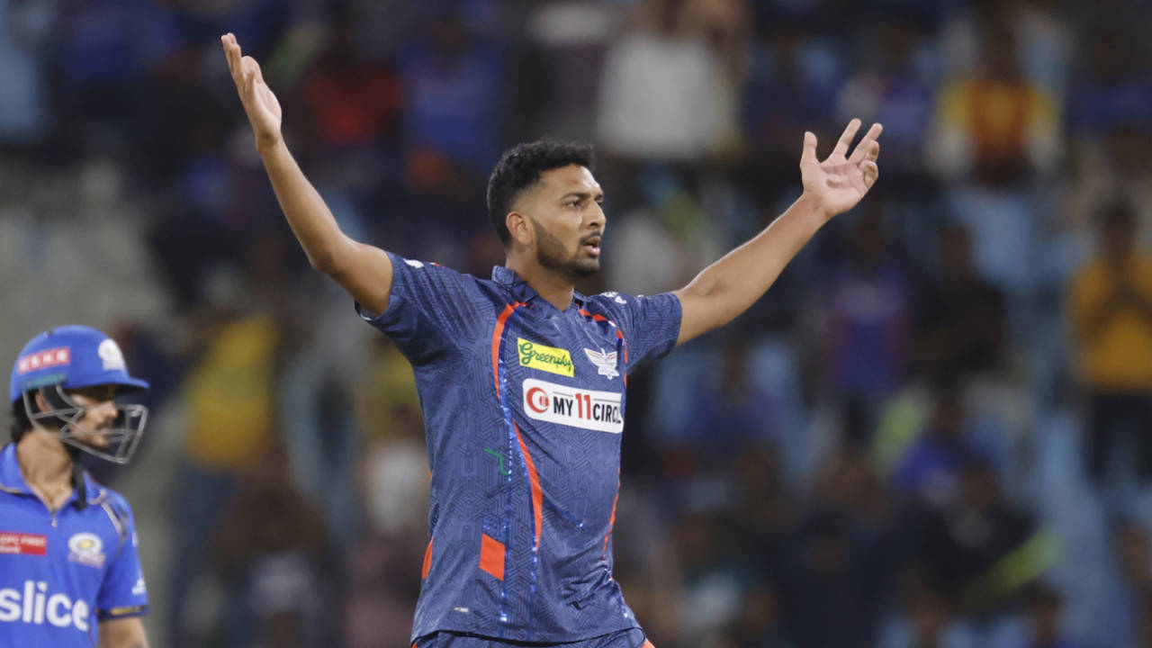 Mohsin Khan struck in his first over, getting rid of Rohit Sharma, Lucknow Super Giants vs Mumbai Indians, IPL 2024, Lucknow, April 30, 2024 